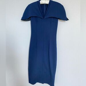 VFSHOW  Women's  Cocktail Party Pleated Waist Ruffle Pencil Sheath Dress Small